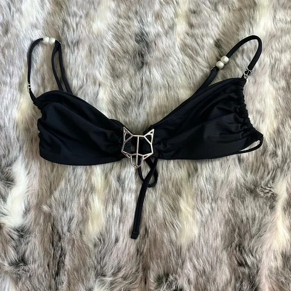 Naked Wolfe bondi black Bikini top sz small - Picture 1 of 3